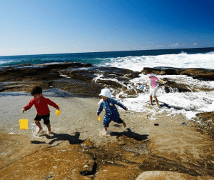 Sunbathing at Shelly Beach photo blog.